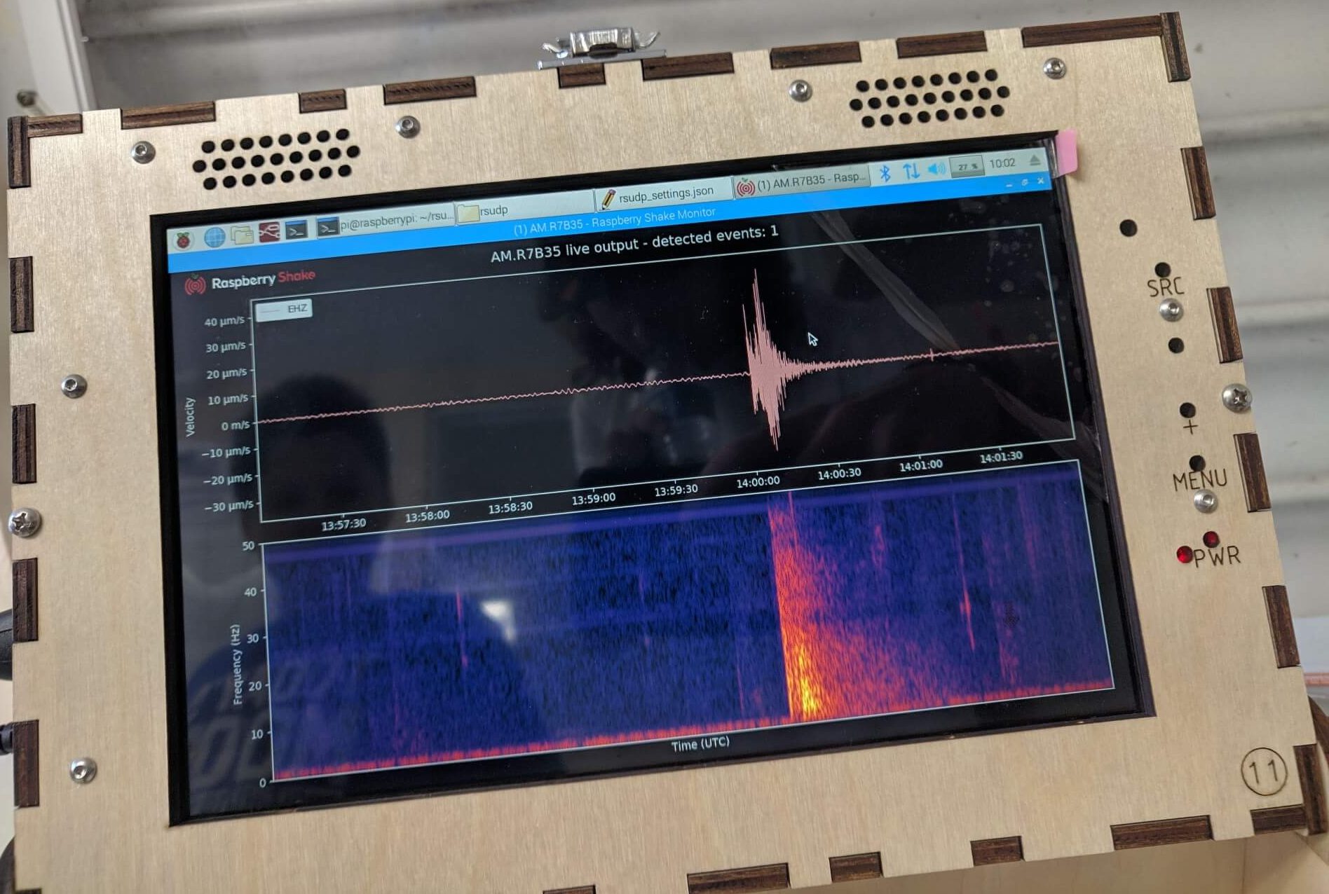 rsudp-earthquake-seismogram