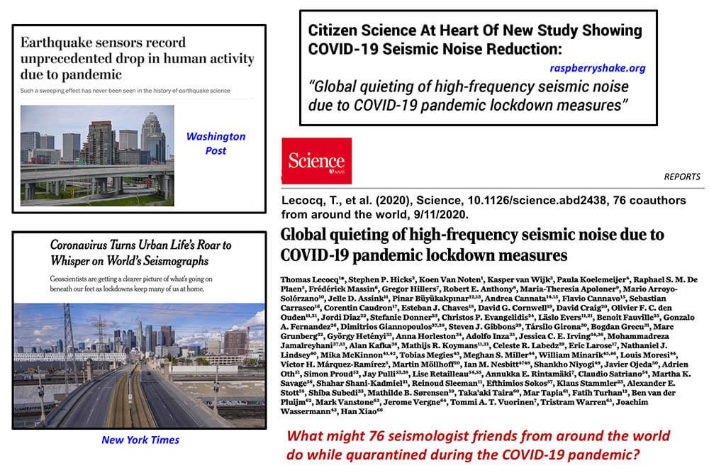 Citizen science at heart of COVID-19 seismic noise reduction study