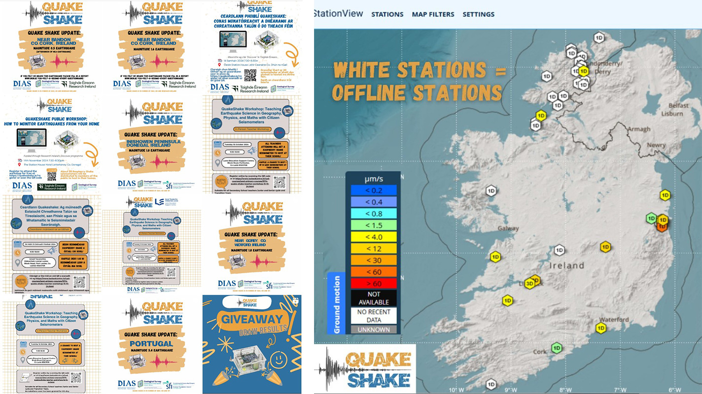 QuakeShake-Social-Media Examples of Social Media's posts from QuakeShake