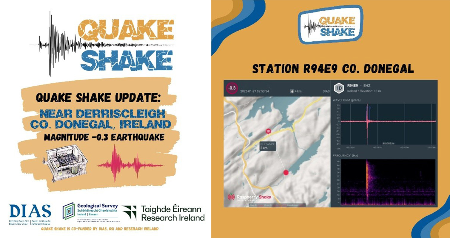 QuakeShake-Update Detection made by one of the Community's Shake in Donegal