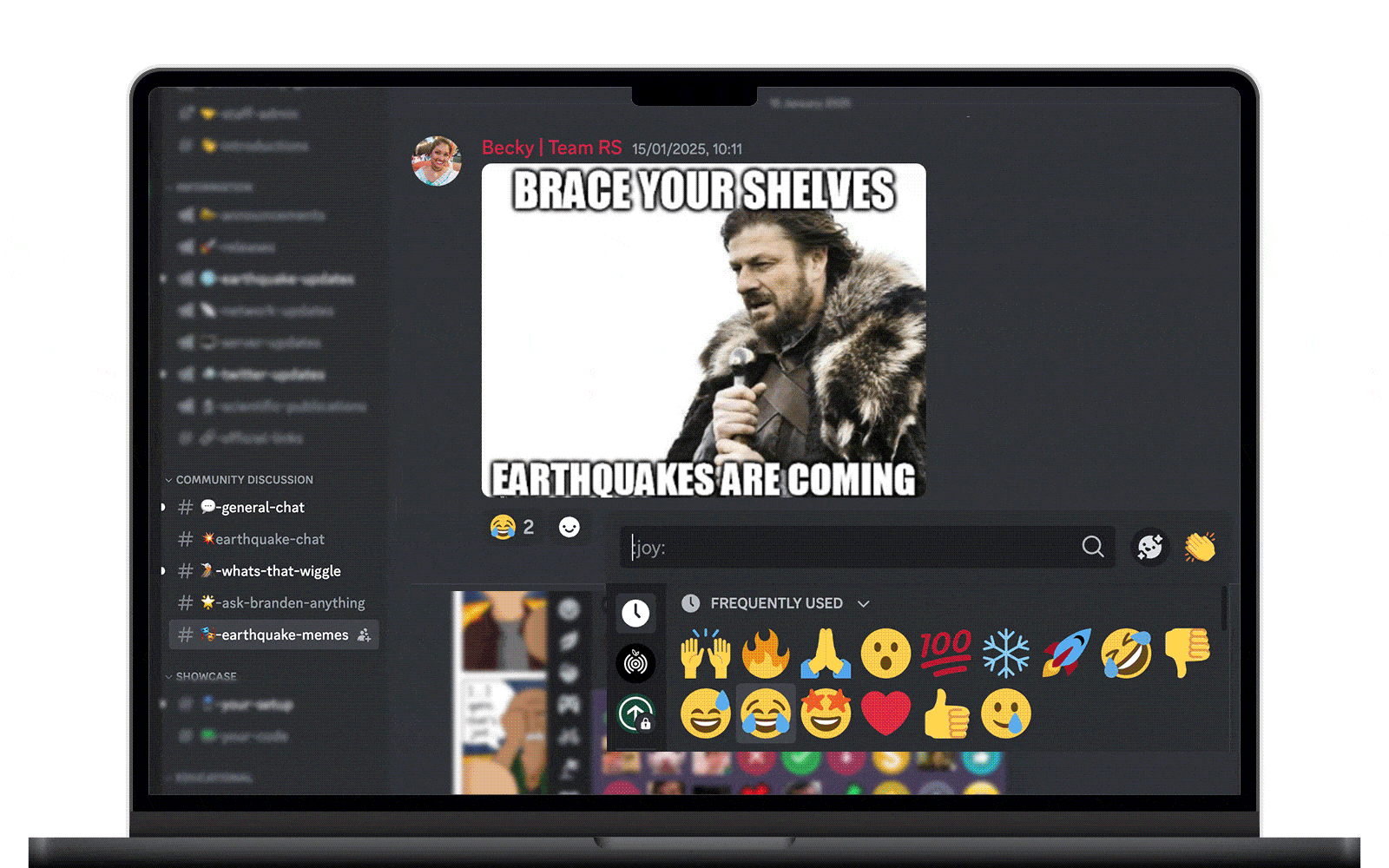 discord-community-animate-min Sections of the Community section of the Raspberry Shake Discord server